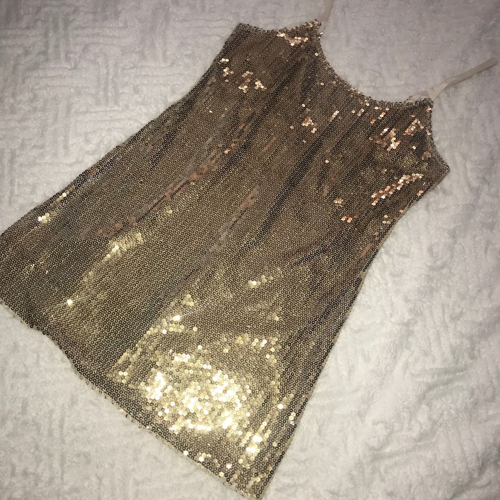 Free people Gold sequin dress